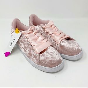 Sugar blush pink velvet sneakers SH2